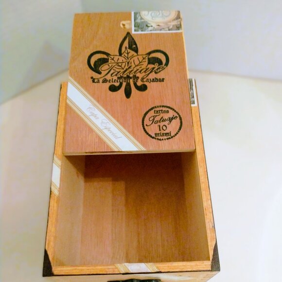 Suenos de Saundra Upcycled, RARE TATUAJE Cigar Box, Decor/ Storage - Picture 8 of 11